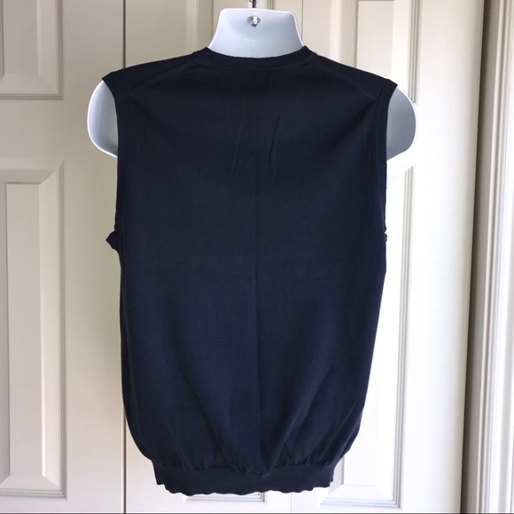 Banana Republic Factory Navy Vest 100% Cotton - Picture 2 of 3